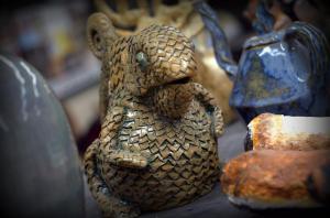 This teapot won a Gold Key Award for Mary Proulx.