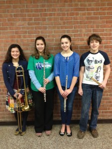 Left to right: Marissa Pruitt, Hannah Roberts, Angela Vial, and Zildjian Vanbrocklin.