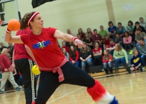 Mrs. Gartrell getting into the action. 