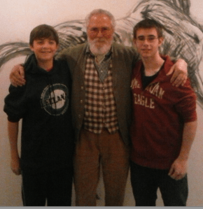 Joe Schultz and Brendan Hall with Monsier Sauvat.