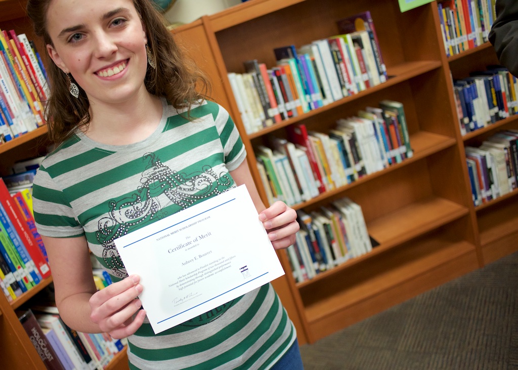 LHS senior Aubrey Bourret is a National Merit Scholarship Finalist. She is among the top one percent of all high-achieving high school students in the country. She will attend BYU in the fall. 